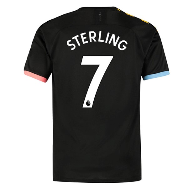 Camiseta Manchester City NO.7 Sterling Segunda equipación 2019-2020 Negro
